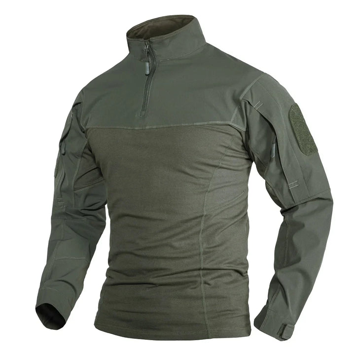 Atletisk herre 1/4-zip genser, langermet og pustende for intens trening.