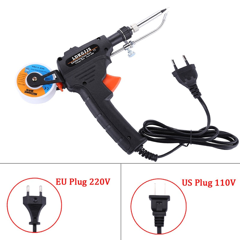 Allsidig automatisk loddepistol (60W) for presisjonselektronikk og generell lodding. Essensielt DIY-verktøy.