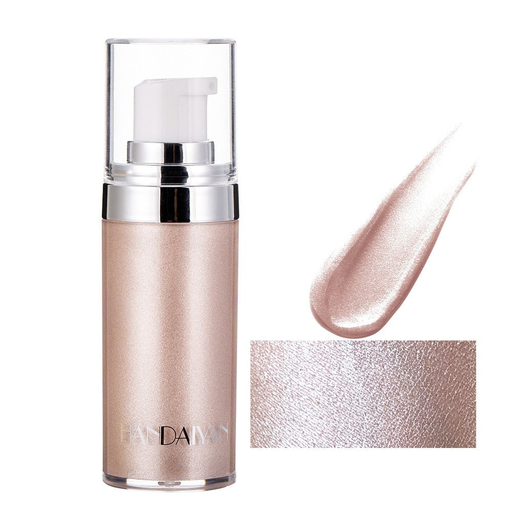 Dame Glødende Kroppsluminizer for strålende hud. Flytende highlighter for glød og fuktighet.