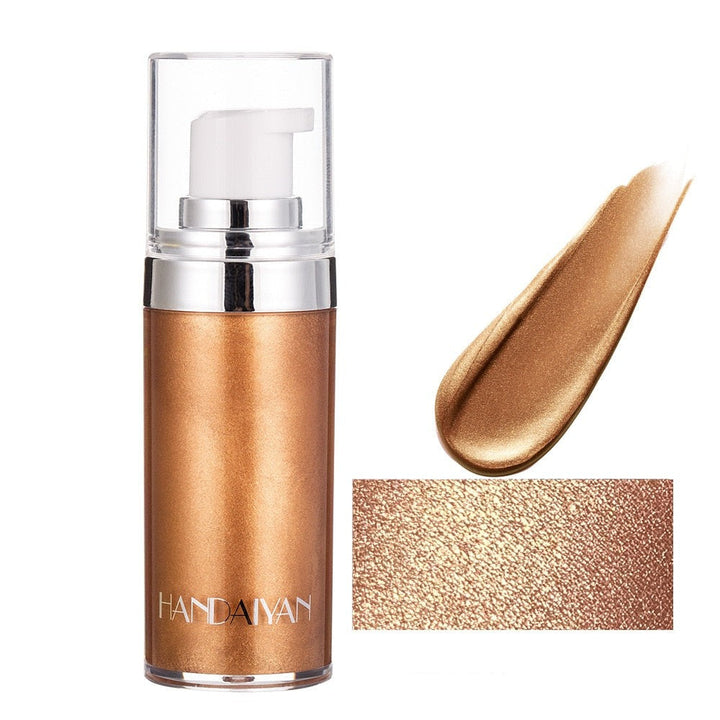 Glødende flytende highlighter for kroppen, gir en strålende og fuktighetsgivende glans til huden.