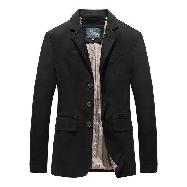Elegant menns blazer med én knapp og mange praktiske lommer, ideell for daglig stil.