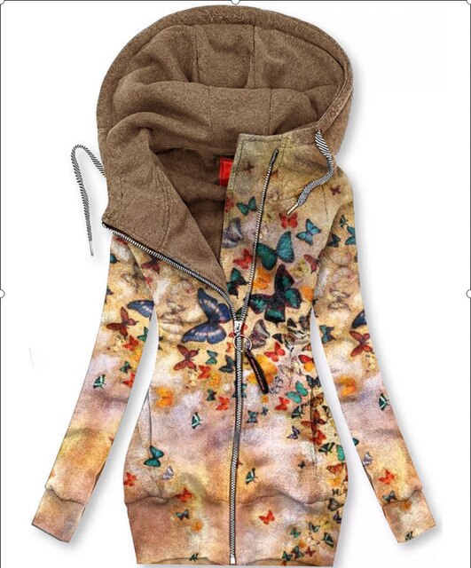Unik sommerfugl genser for kvinner med kunstdesign. Ideell for en trendy og avslappet fritidsstil.