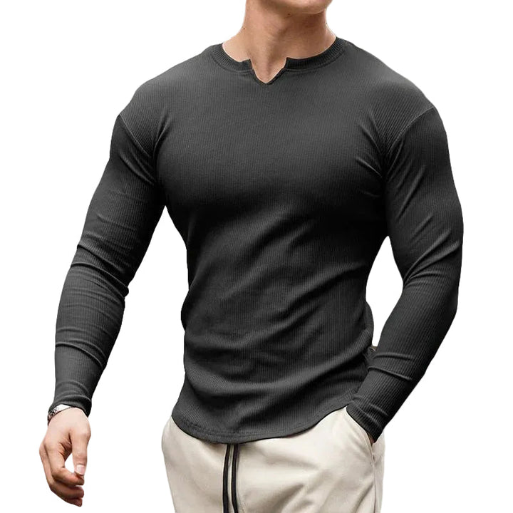 Herre athletic fit langermet fritidsskjorte. Stilfull og moderne for menn.