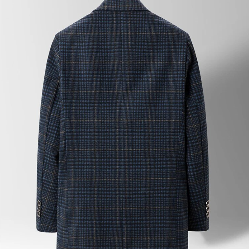 Khaki hverdagsblazer for herre, komfortabel og elegant for en avslappet, men stilig look.