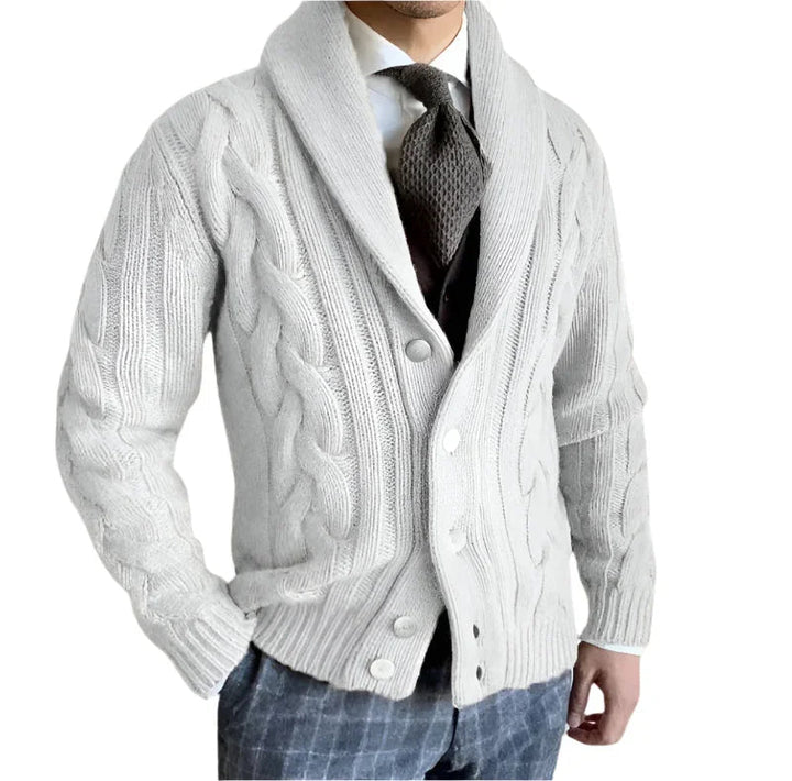 Allsidig herre strikket cardigan som enkelt kan styles opp eller ned, et must for menn mote.