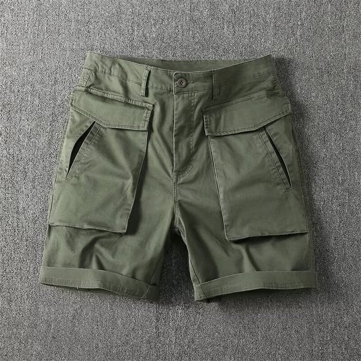 Slitesterke herre cargo shorts med mange lommer, perfekt for eventyr og sommerklær.