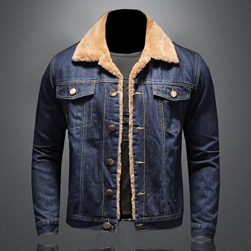 Komfortabel herre denimjakke, Milano-stil. Allsidig for vår og høst, ideell for smartcasual menn.