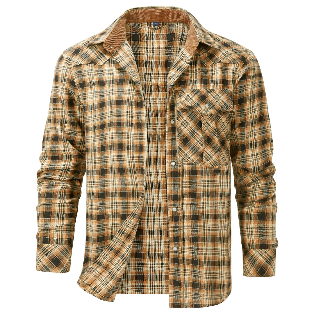 Casual flanellskjorte i varmt stoff, perfekt for kjølige dager.
