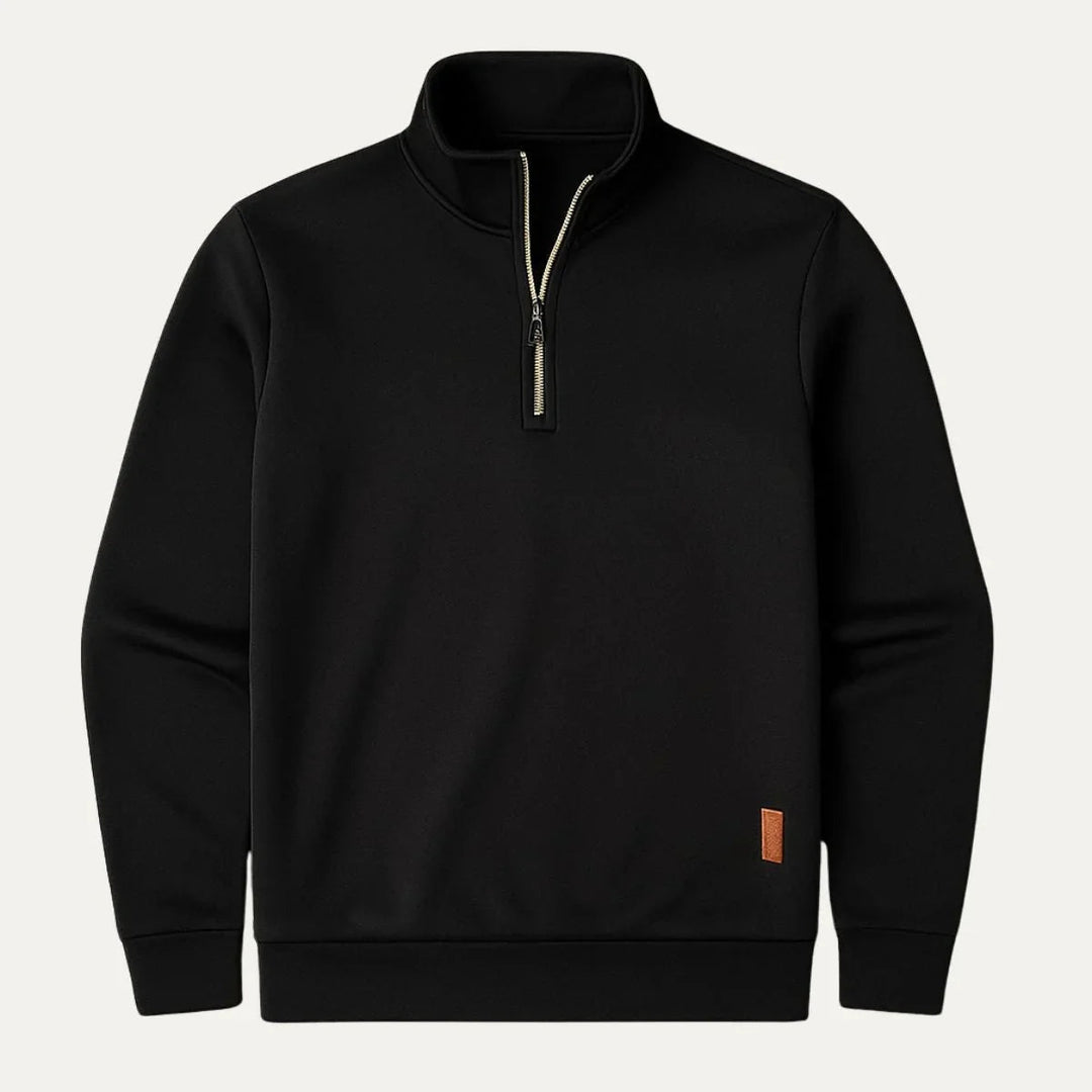 Allsidig herre genser i fleece med halv glidelås. Perfekt for både hverdags og utendørs.