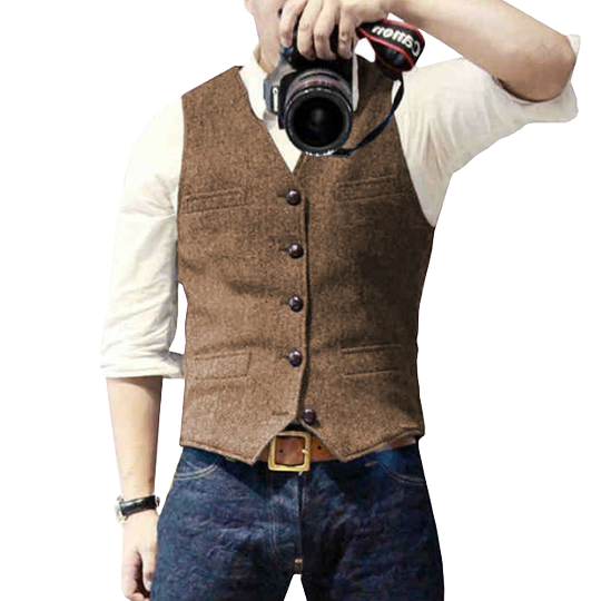 Allround herre gilet for et smart casual utseende, lett å style og passer til mange anledninger.