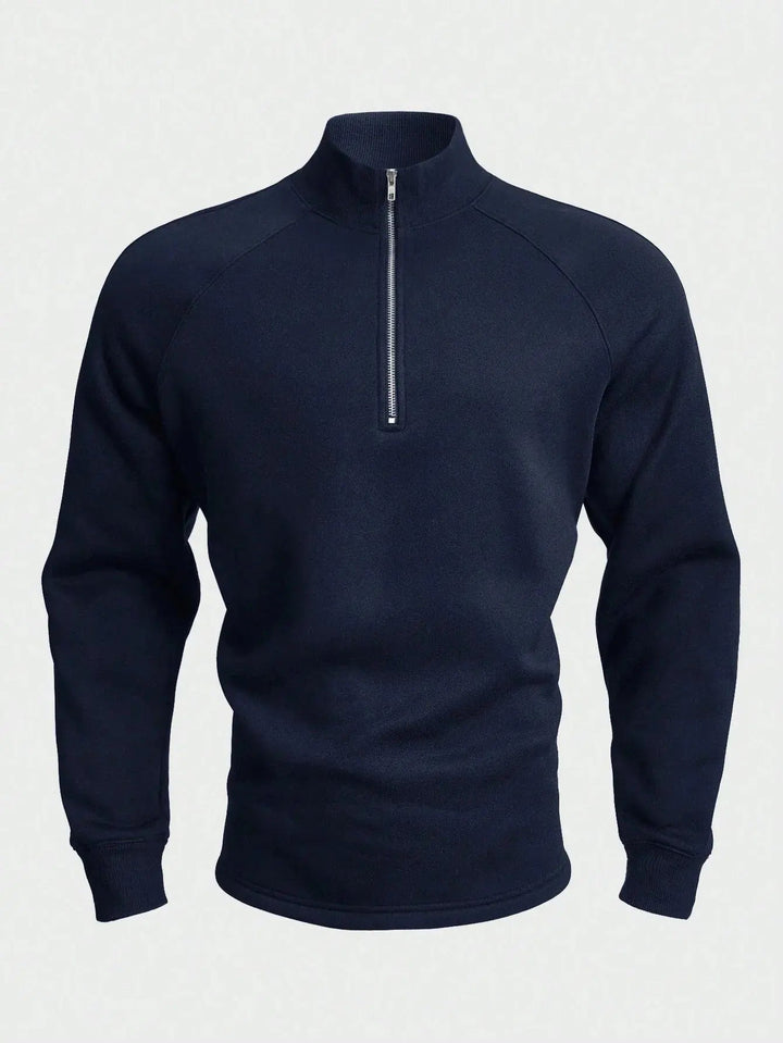 Moderne herregenser med halv-zip, ideell for hverdagsbruk. Komfortabelt bomullsmateriale.