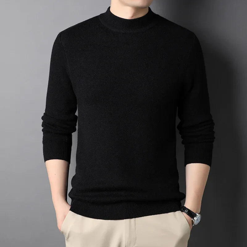 Moderne herre halvpolo genser, behagelig stoff og elegant slim-fit. Allsidig for hverdags og fest.