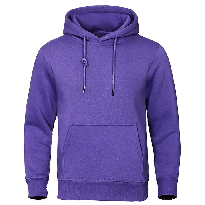 Varm herre hettegenser, ideell som pullover for kjølige dager og uformelle anledninger.