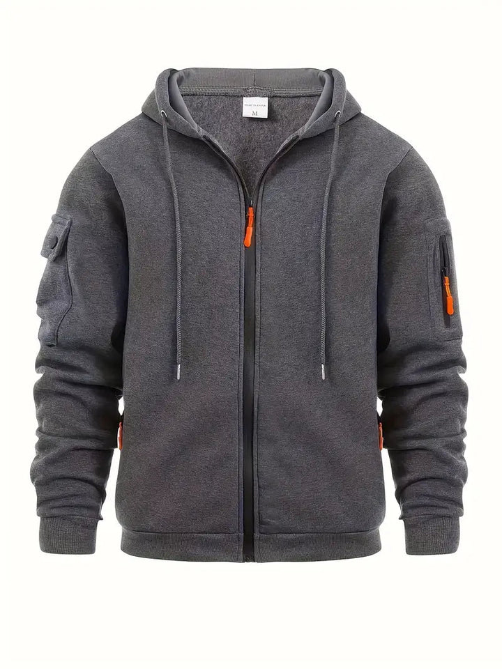 Stilig herrehoodie med moderne snitt for en avslappet look. Behagelig menns hettegenser for alle anledninger.