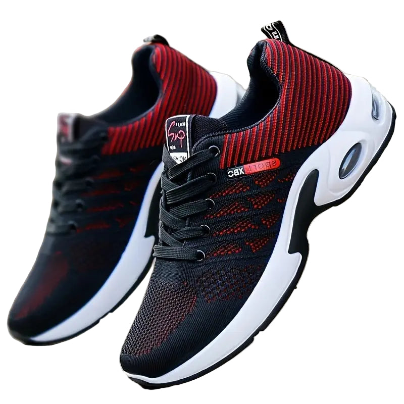 Grå/sort herre joggesko med pustende mesh. Perfekt for løping, trening og aktiv hverdag.