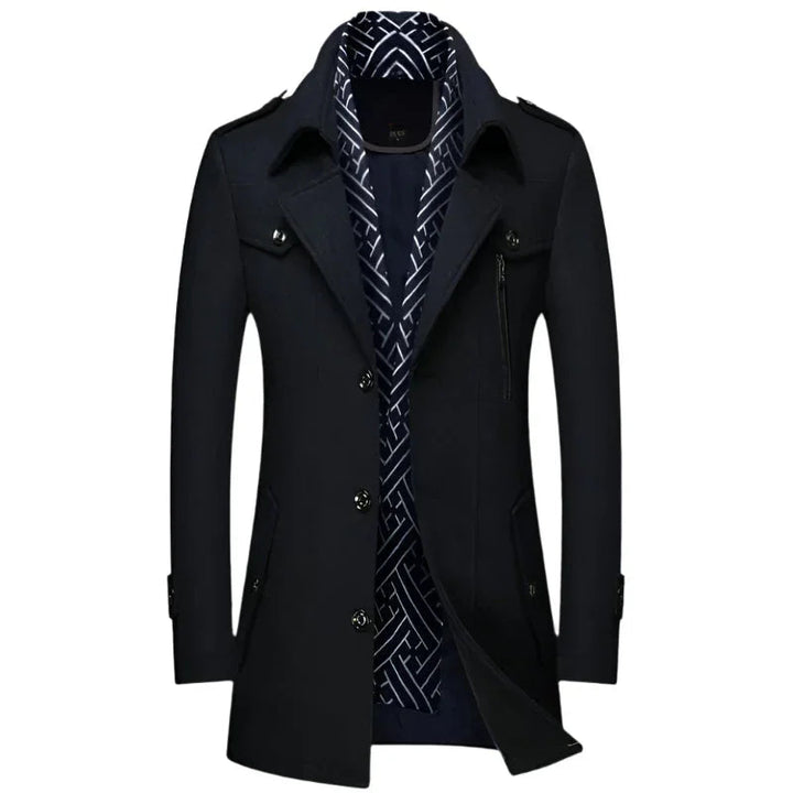 Smart casual herre frakk, skreddersydd for moderne menn. Elegant og allsidig.