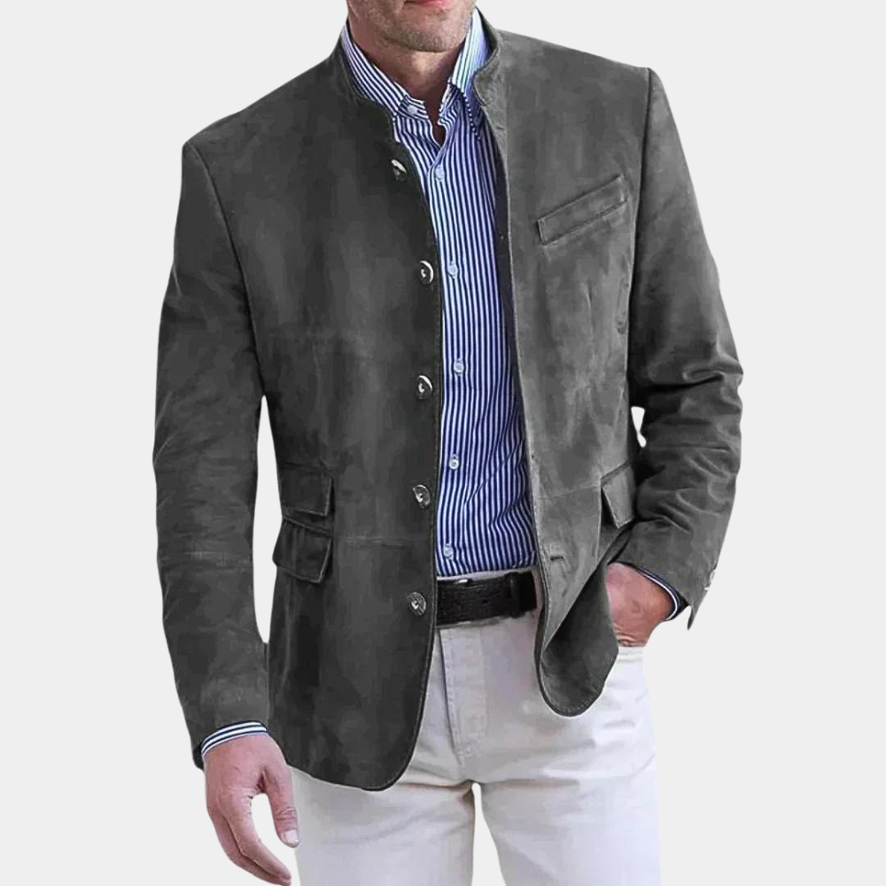 Brun skreddersydd herrejakke. Tidløs klassisk jakke, perfekt for business og fritid med elegant uttrykk.