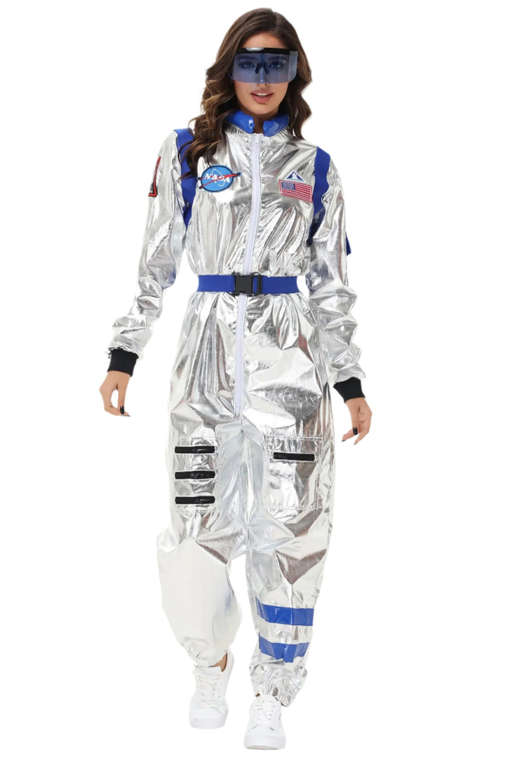 Festlig romdrakt for voksne. Glitrende unisex kostyme perfekt til karneval, sci-fi og temafest.