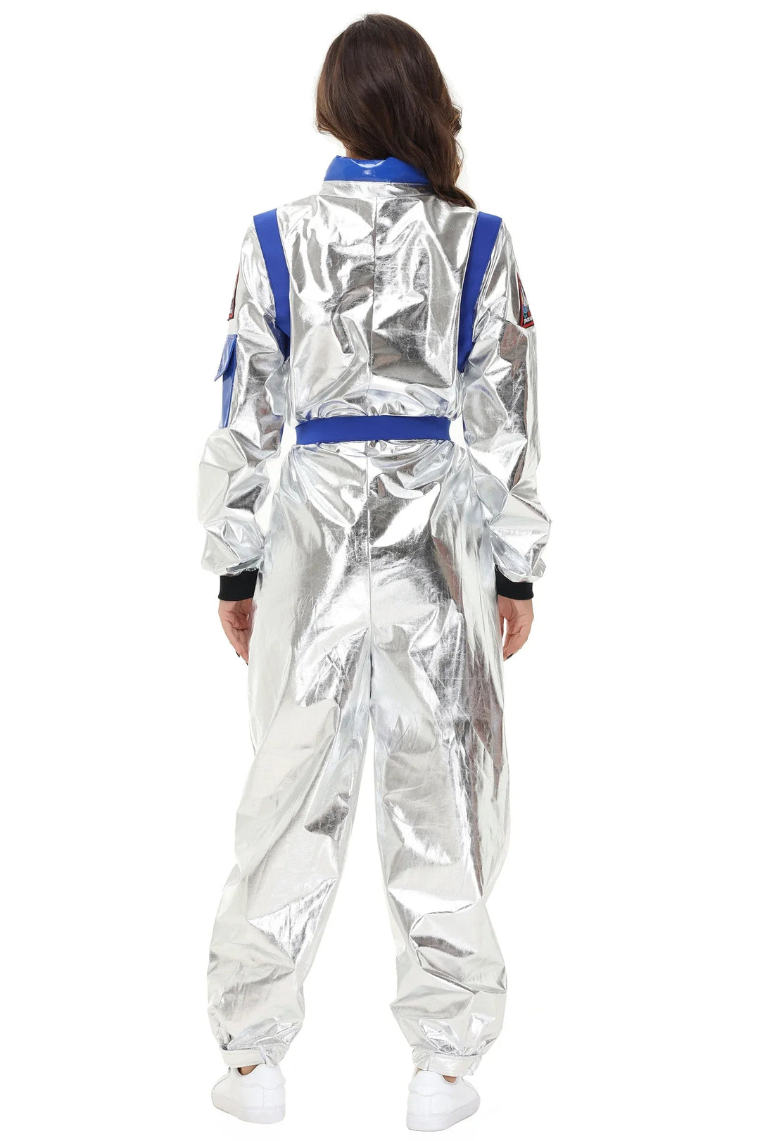 Futuristisk astronautkostyme i glitrende design. Unisex drakt for Halloween eller sci-fi temafester.