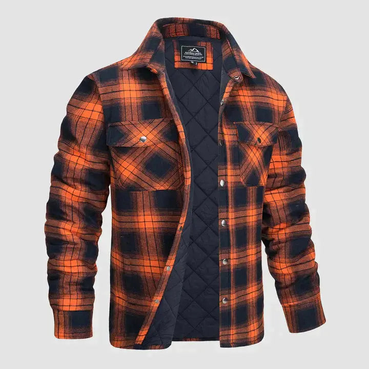 Komfortabel og stilfull rutete skjortekavaj for menn. Perfekt for lag-på-lag-styling.