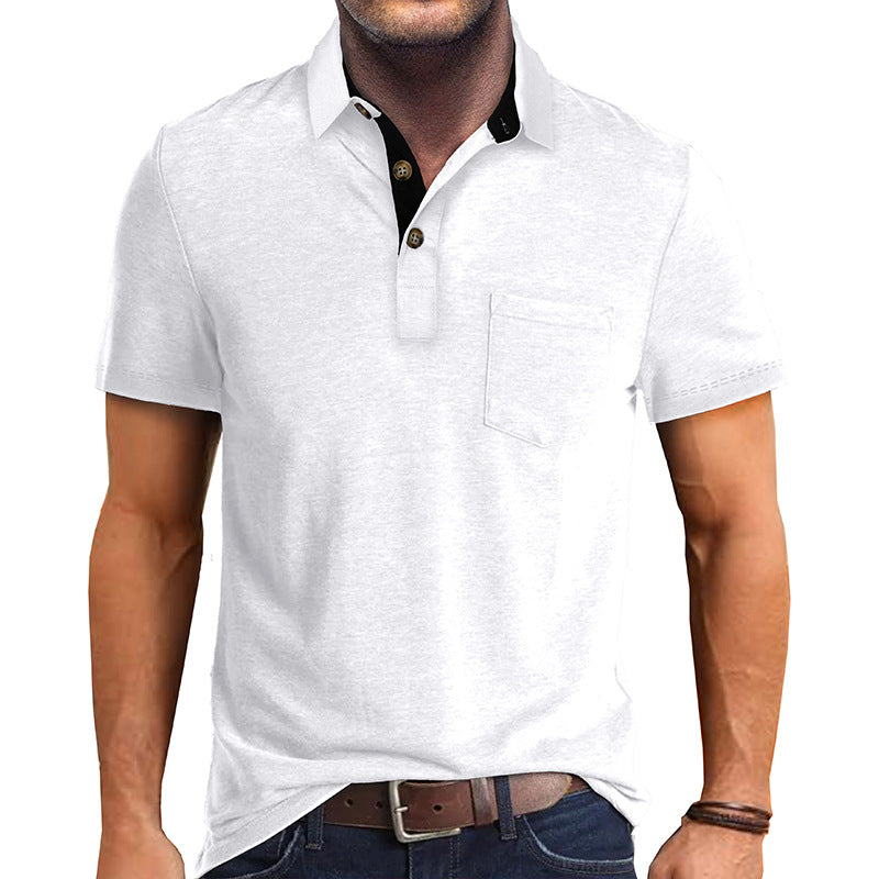Allsidig herre poloshirt for vår og sommer, ideell for en komfortabel og stilfull look.