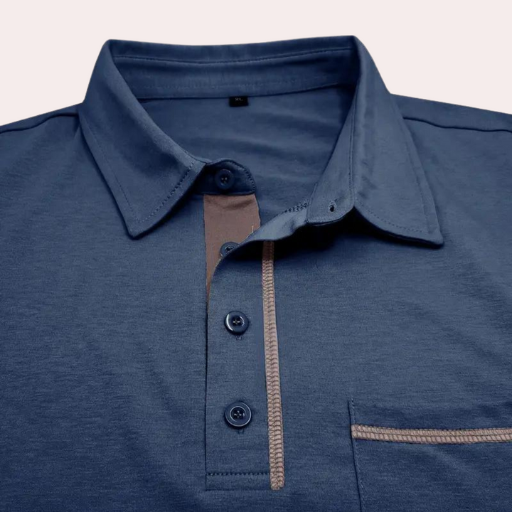 Maskulin design herre poloshirt, passer til både hverdag og mer formelle anledninger. Komfortabel fritidsskjorte.