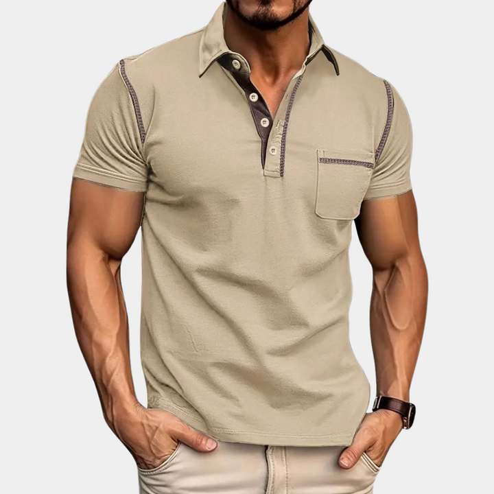 Allsidig poloshirt for menn som søker komfort og stil. Perfekt for jobben eller avslappede helger. Vår/Høst.