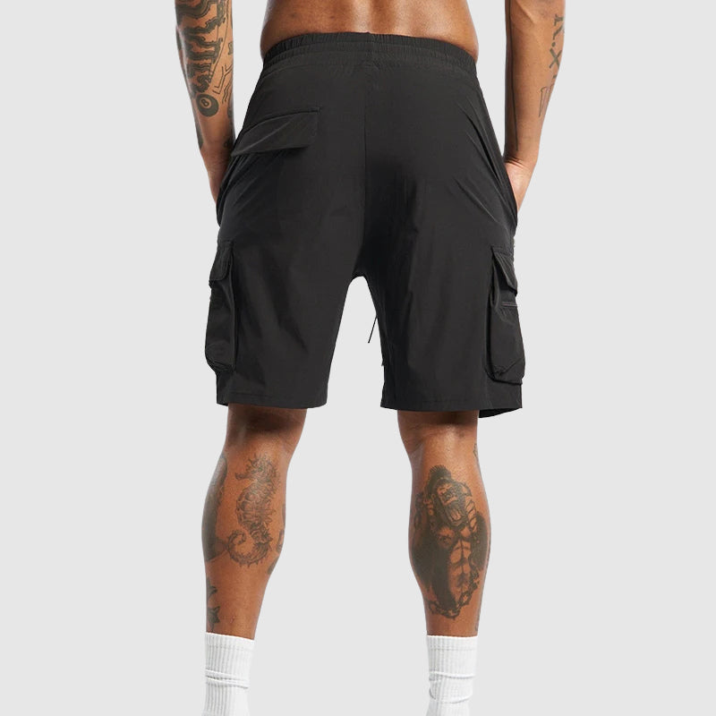 Herreshorts med store lommer, ideell for fritid og aktivitet, med en avslappet passform.