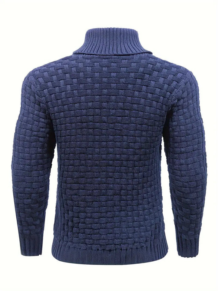 Allsidig herregenser, strikket og komfortabel. Egnet for både elegant og casual stil i vinterens herremote.