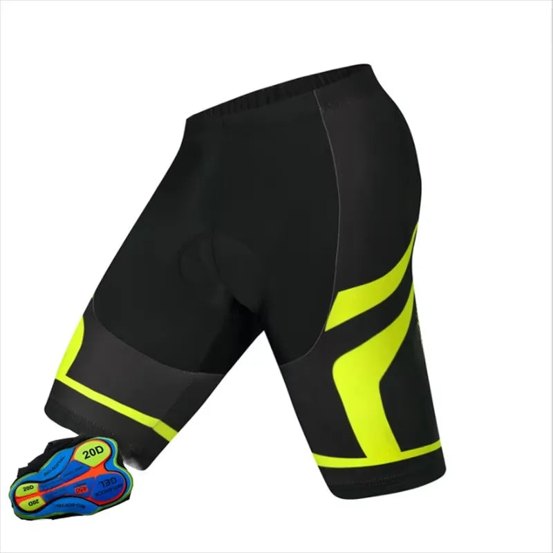 Herre sykkelshorts med 20D gelpolstring for maksimal komfort. Pustende sykkelklær for ytelse.