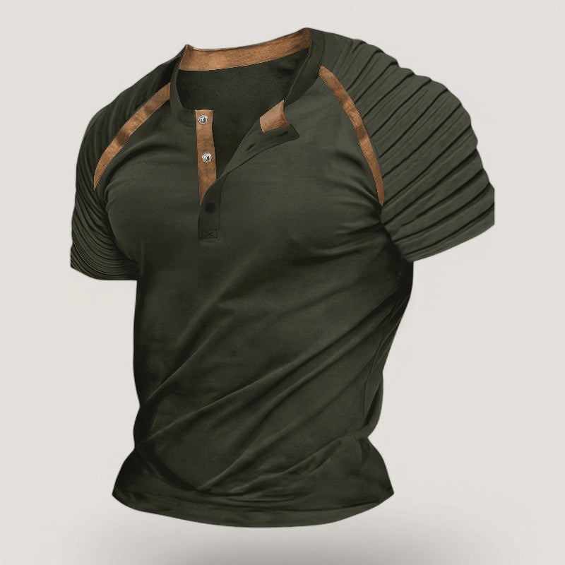 Komfortabel stripete herre t-skjorte, myk polyester, lett og pustende, perfekt for sommer og uformell stil.
