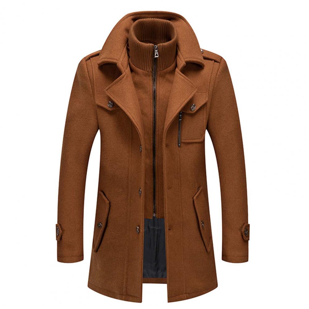 Varm herre vinterfrakke med todelt design for moderne stil og optimal varme. Perfekt yttertøy.