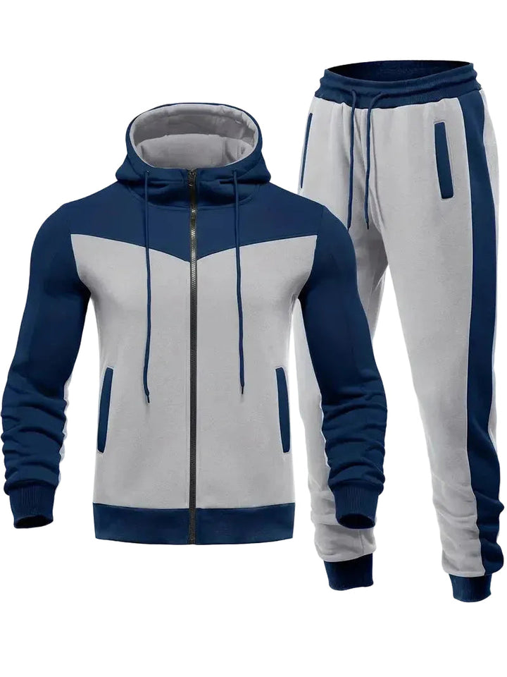 Herre 2-delt treningsdress for optimal komfort og bevegelsesfrihet under trening og fritid.