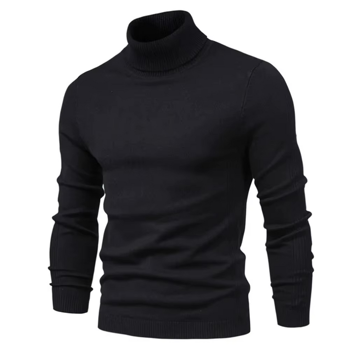 Myk herre turtleneck genser med behagelig passform, optimal for lag-på-lag bekledning.