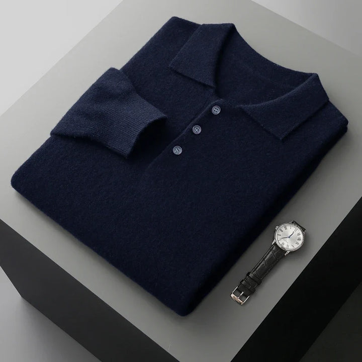 Allsidig herre polo genser for casual eller formelle dager, langermet komfort.