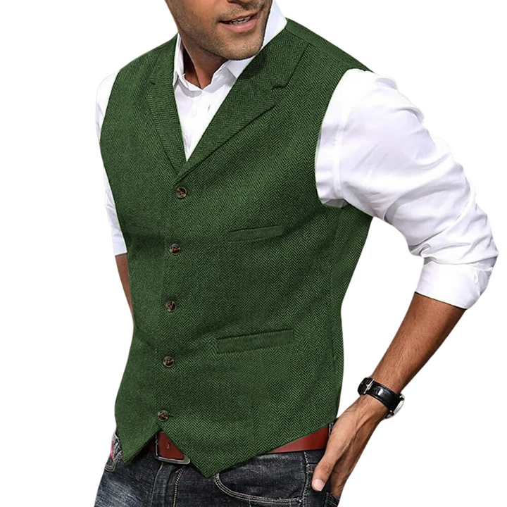 Stilig enkelbreasted herrevest for menn. Klassisk vest som gir et elegant og moderne uttrykk.