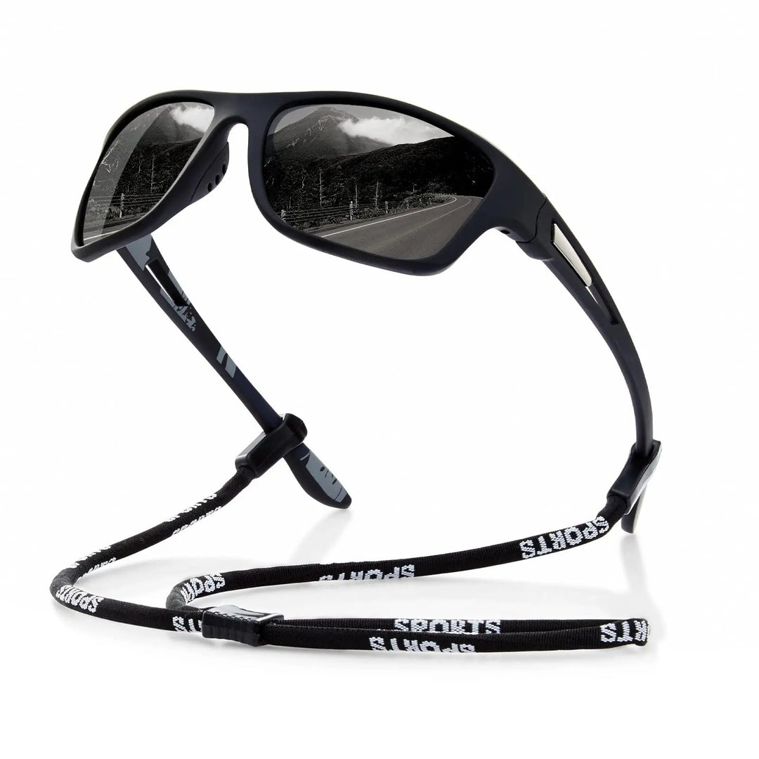 Robust unisex sportssolbrille, polariserende for menn og kvinner, med overlegen beskyttelse mot sol og gjenskinn.
