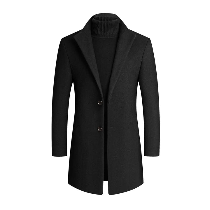 Klassisk herrefrakk i ullblanding, elegant og tidløs. Perfekt ytterplagg for formell og casual stil.
