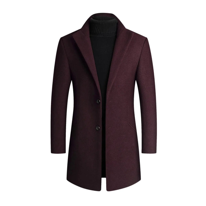 Maskulin og elegant herrefrakk i tidløs ullblanding. Perfekt ytterplagg for den sofistikerte mannen.