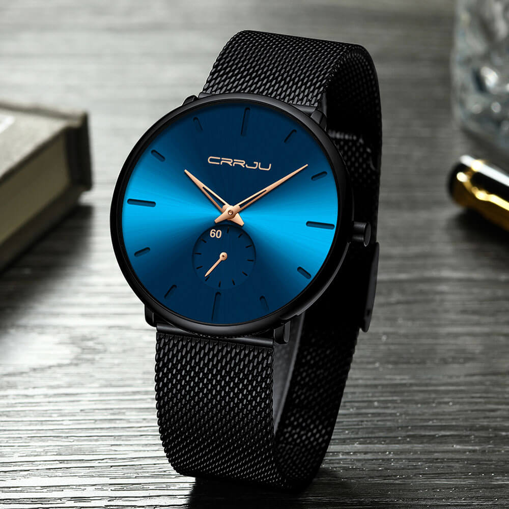 Moderne herreklokke med tidløs appell. Minimalistisk design for allsidig stil. Slitesterkt armbåndsur.