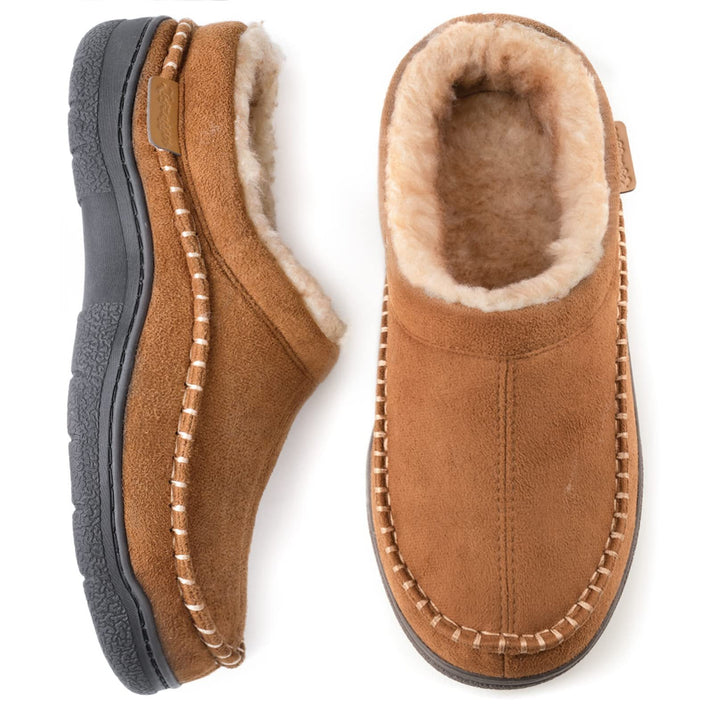 Moderne herrepantofler med stilrent design, perfekt for casual innendørs bruk og fotkomfort.