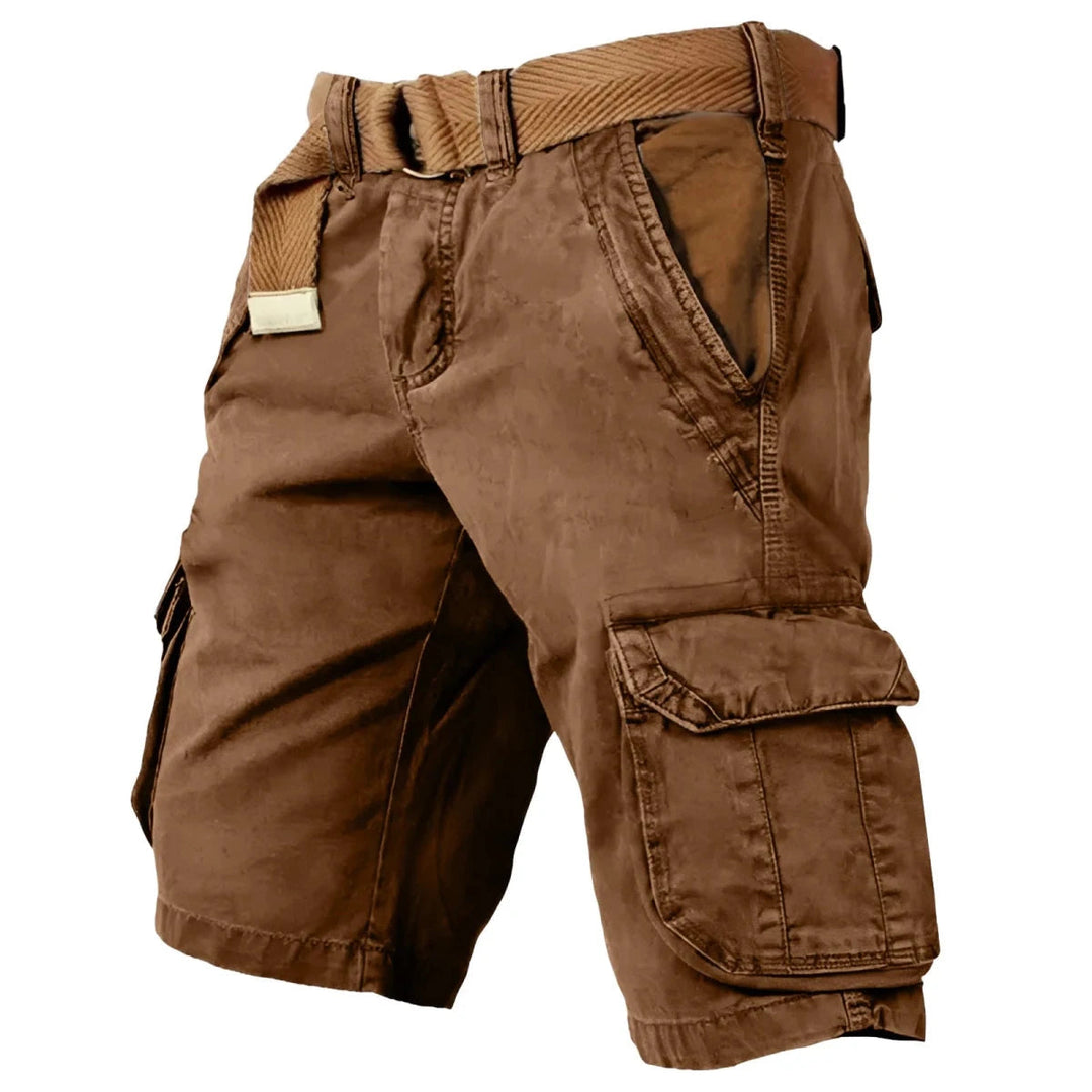 Herre cargo shorts med flerlommet design, komfortabel løs passform, ideell for streetwear og fritid.