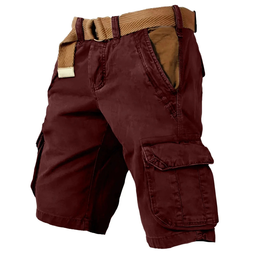 Herre cargo shorts med justerbar midje og flerlommer, optimal komfort for sommer og aktive dager.