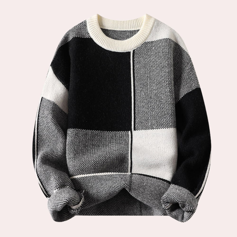 Stilig herresweater for menn. Komfortabel og moderne genser, perfekt for en trendy lagpålag-look.