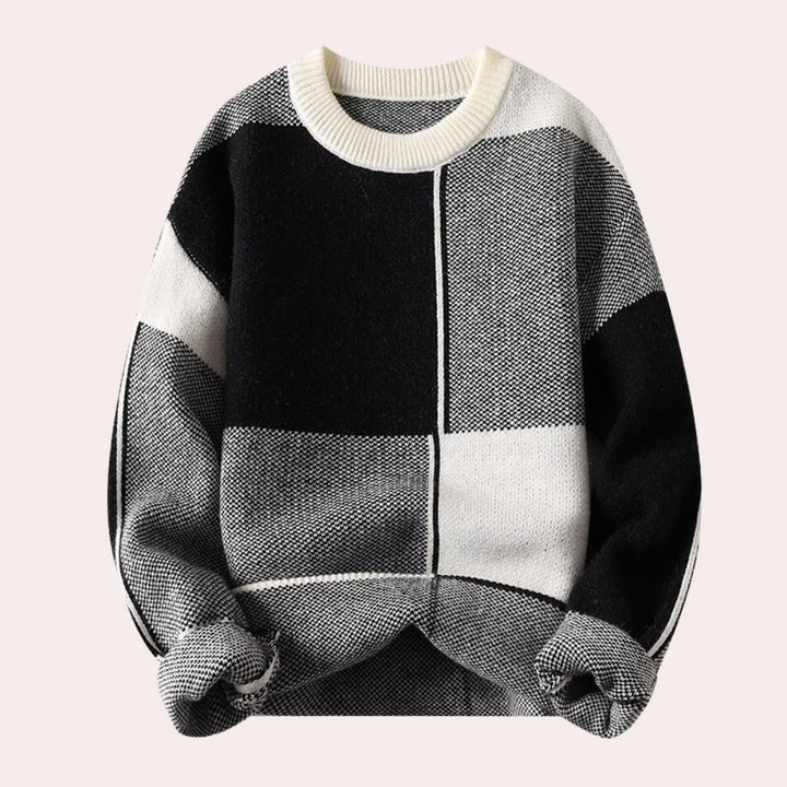 Stilig herresweater for menn. Komfortabel og moderne genser, perfekt for en trendy lagpålag-look.