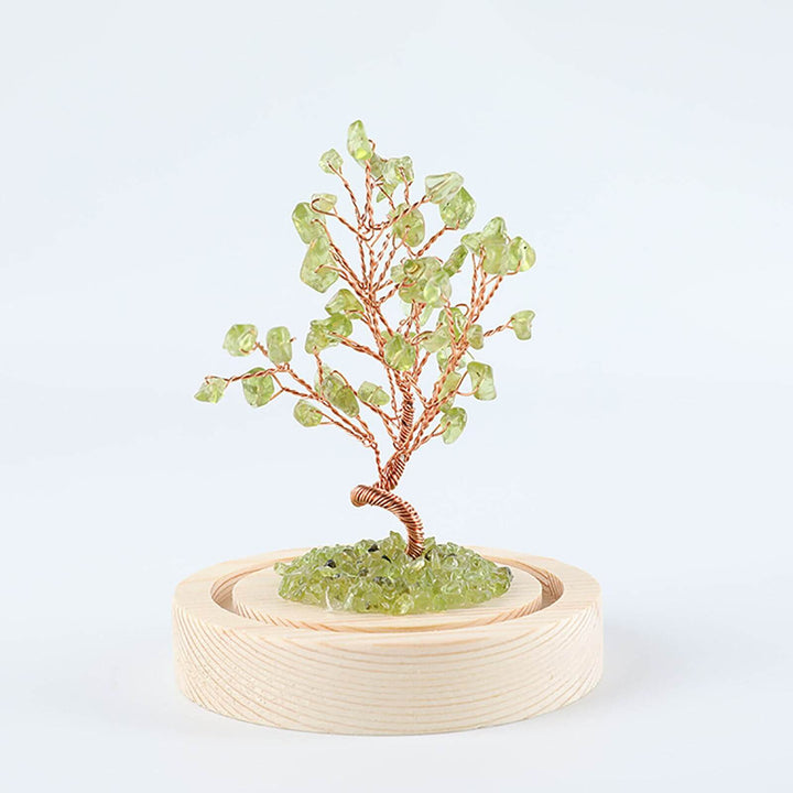 Feng Shui Krystalltre med livets tre-design, en elegant dekorasjon for stue eller kontor.