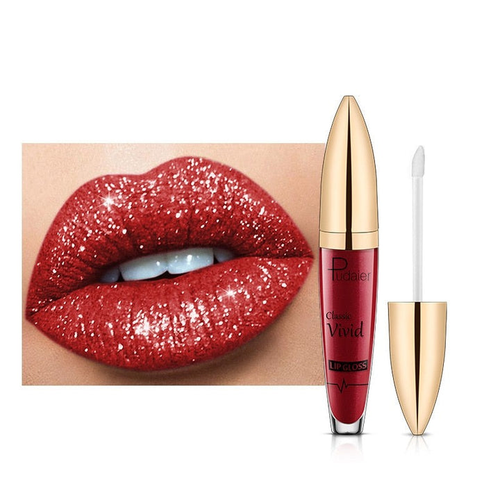 Lipgloss med strålende glitter. Gir leppene en fuktighetsgivende, skinnende finish.