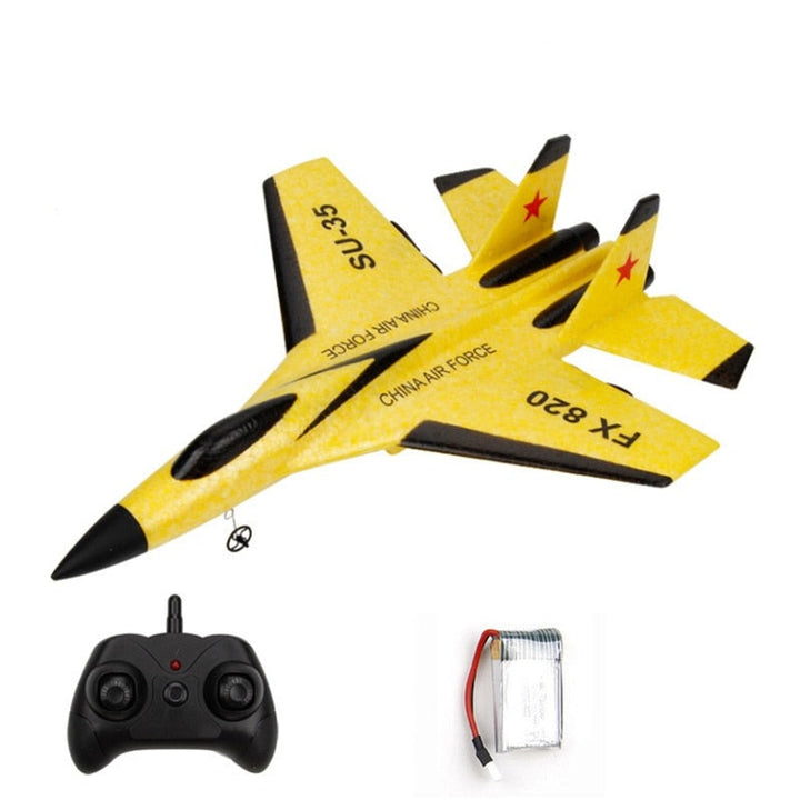 Robust RC jagerfly for barn. EPP-materiale, perfekt nybegynner fjernkontroll-fly for utendørs lek.