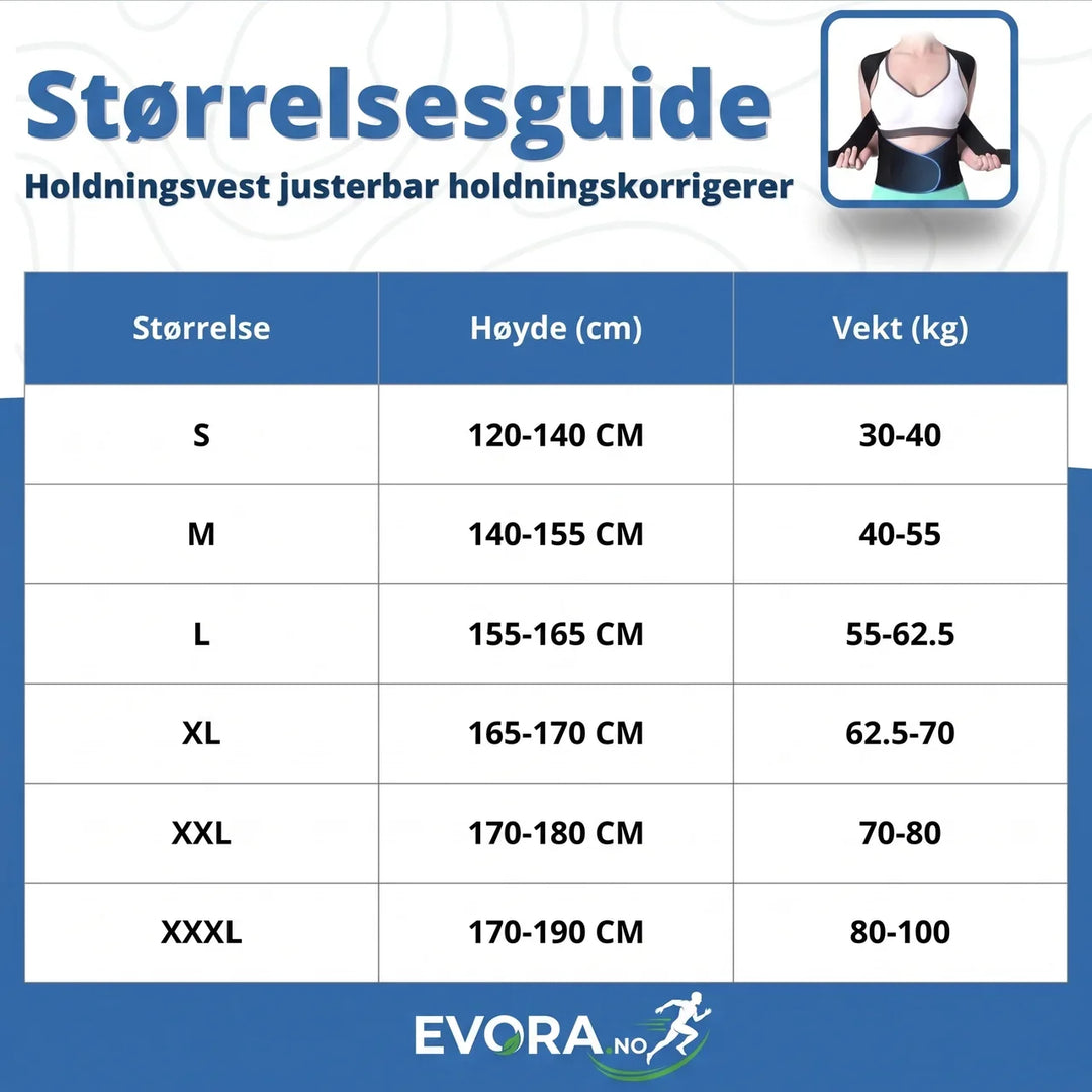 Unisex holdningsvest for bedre holdning. Justerbar ryggstøtte for ryggsmerter, svart polyester, komfortabel.