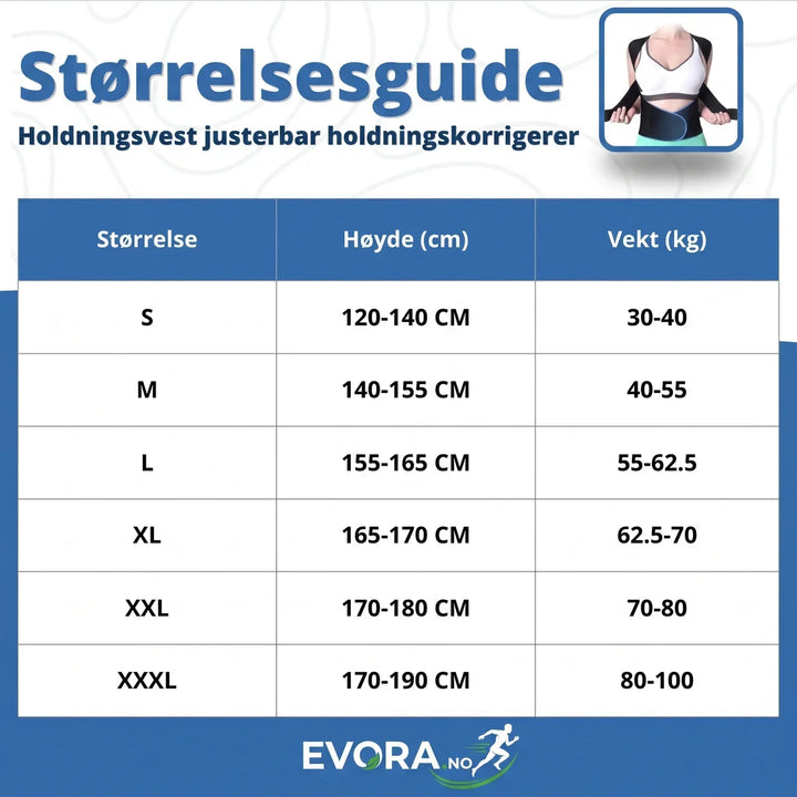 Unisex holdningsvest for bedre holdning. Justerbar ryggstøtte for ryggsmerter, svart polyester, komfortabel.